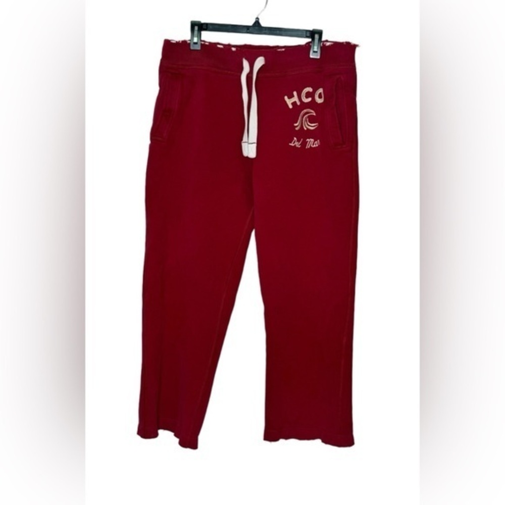 Hollister Distressed, Embroidered Logo Graphic Straight Sweatpants Man Size M